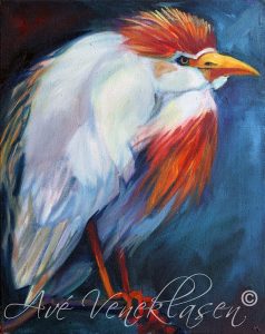 Ave_Veneklasen_Birds_CattleEgret_OilPainting