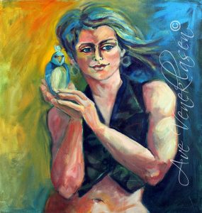 Ave_Veneklasen_Birds_GirlWBird_Acrylic