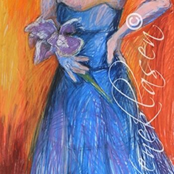 The Blue Gown with Iris