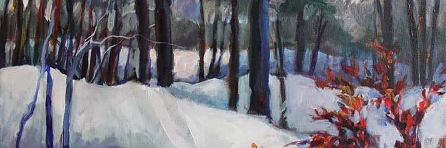 homepage Ave Madiol Veneklasen Landscapes Winter Landscape 20×16 Plein Air Acrylic